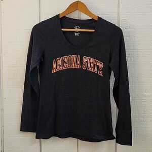 GEAR FOR SPORTS Women's Arizona State Logo Relaxed Fit Gray Long Sleeve Small
